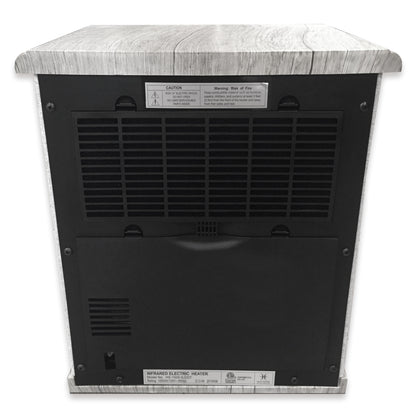 cabinet heater back view