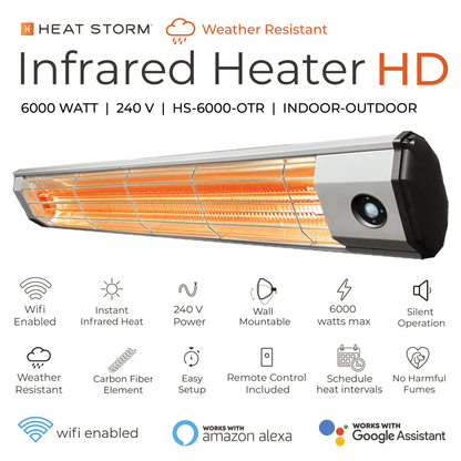 6000 Watt Infrared Heater Wi - Fi enabled Electric Heater with Motion Sensor - Heat Storm - Heater