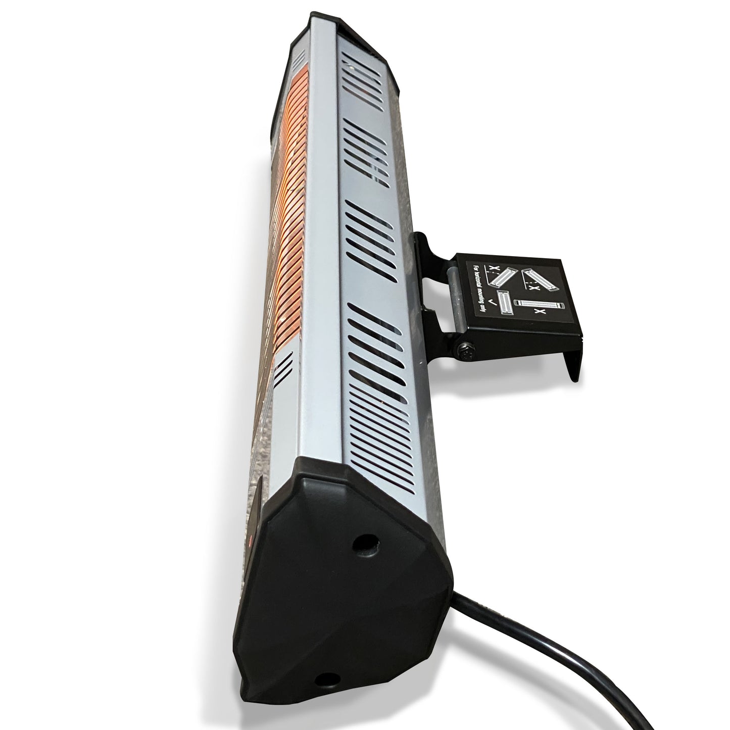 Tradesman 1,500-Watt Electric Outdoor Infrared Quartz Portable Space Heater with Wall/Ceiling Mount and Remote side view