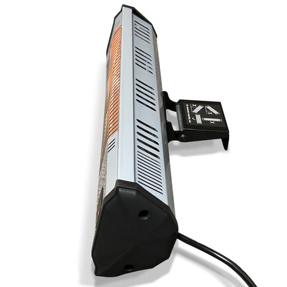 Tradesman 1,500-Watt Electric Outdoor Infrared Quartz Portable Space Heater with Wall/Ceiling Mount and Remote side view